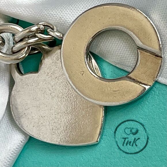 Vintage Tiffany Heart Tag Toggle Bracelet in Silver - 8” - Picture 9 of 14